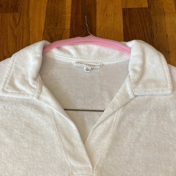 Jane and Delancey Women’s White V-Neck Collared Shirt Size M - Picture 4 of 7
